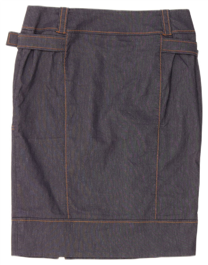 Max & Co. Dame denimnederdel UK 10 Small W30 Navyblå polyamid