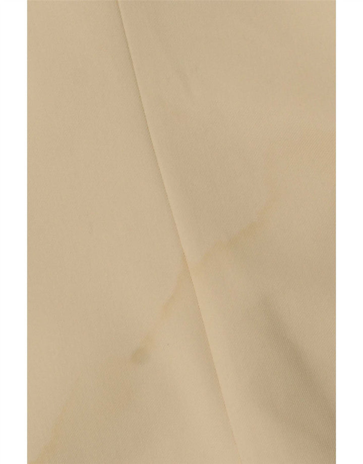 Zara Dame Dobbeltradet Blazer Jacket UK 14 XL Off White Polyester