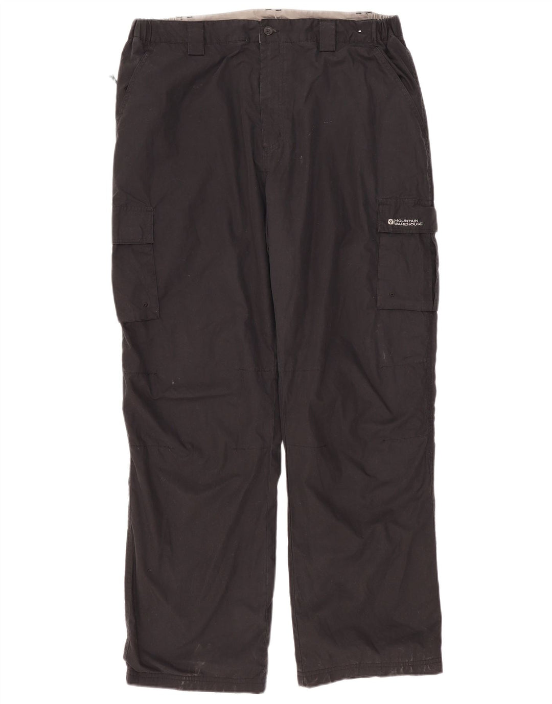 MOUNTAIN WAREHOUSE Herre Straight Cargo Bukser W38 L32 Sort Polyester