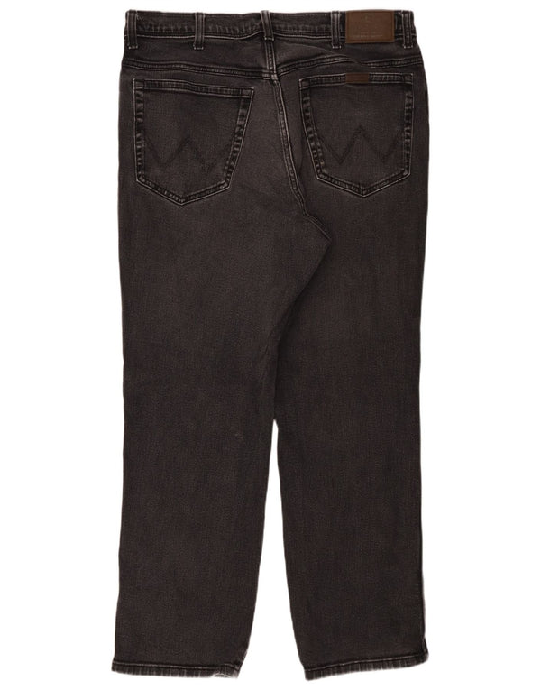 Wrangler Herre Regular Fit Straight Jeans W38 L30 Grå Bomuld