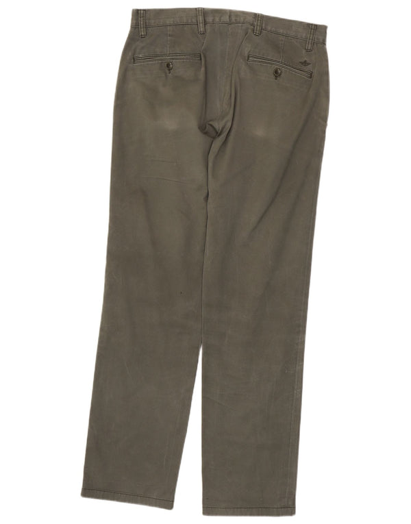 DOCKERS Slim Fit Chinobukser til mænd W32 L32 Khaki Bomuld