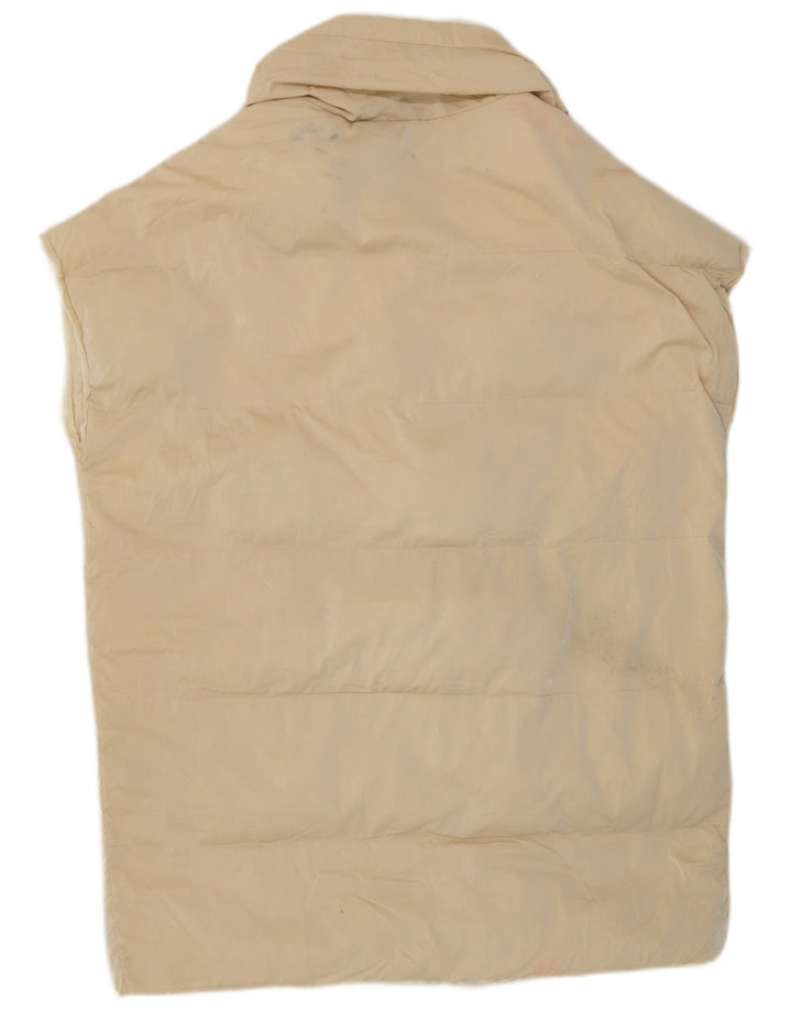 Zara Womens Oversized Longline Polstret Gilet UK 10 Small Beige Polyester