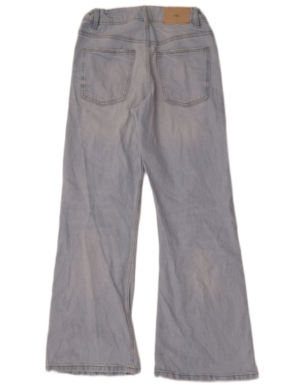 Zara Girls Flared Jeans 12-13 År B26 L28 Blå Bomuld
