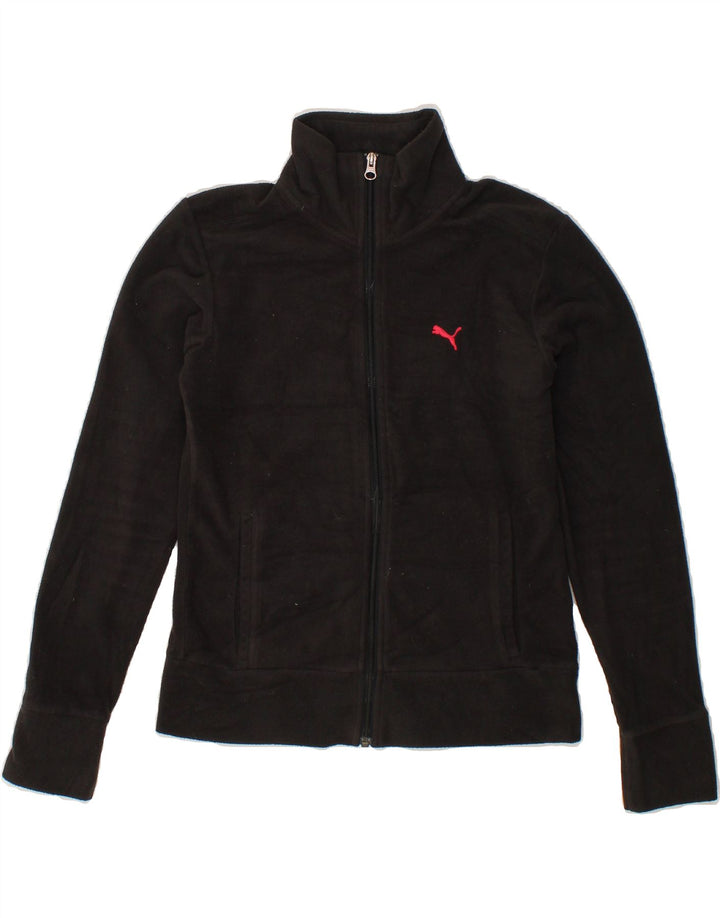 PUMA Womens Fleece Jacket UK 6 XS Black Vintage Puma and Second-Hand Puma from Messina Hembry 