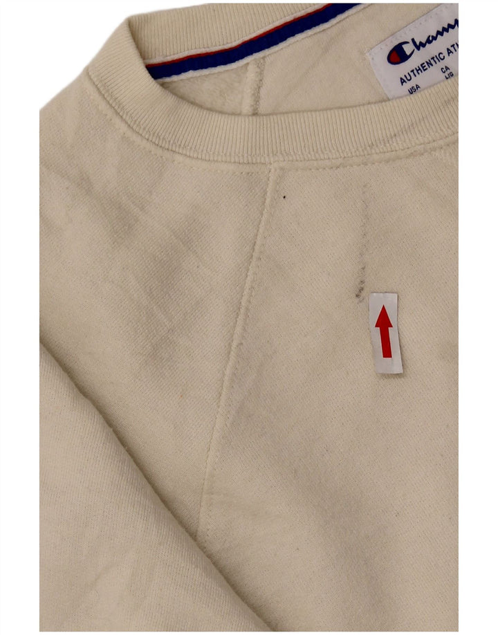 CHAMPION Sweatshirt til mænd Large Off White Polyester