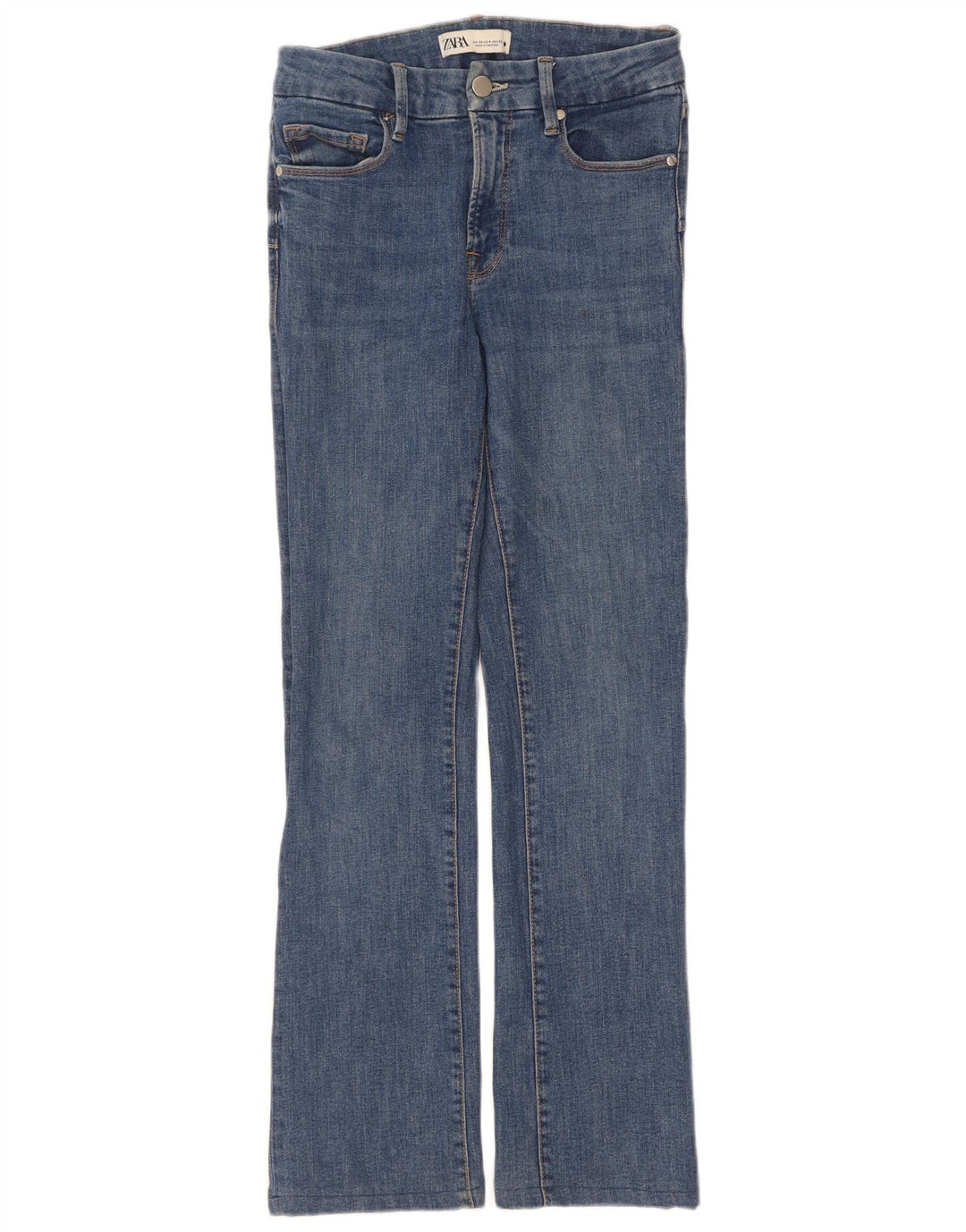 Zara Dame Bootcut Jeans EU 36 XS W26 L29 Blå Bomuld