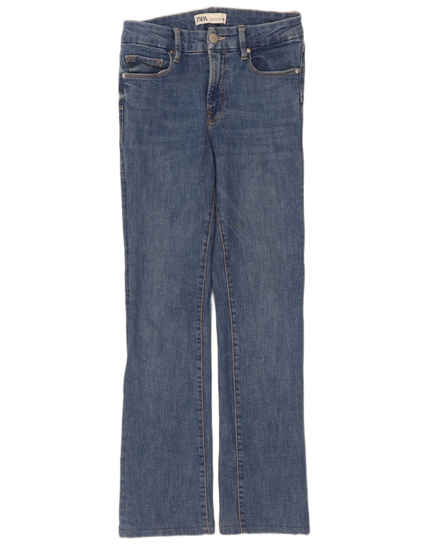 Zara Dame Bootcut Jeans EU 36 XS W26 L29 Blå Bomuld