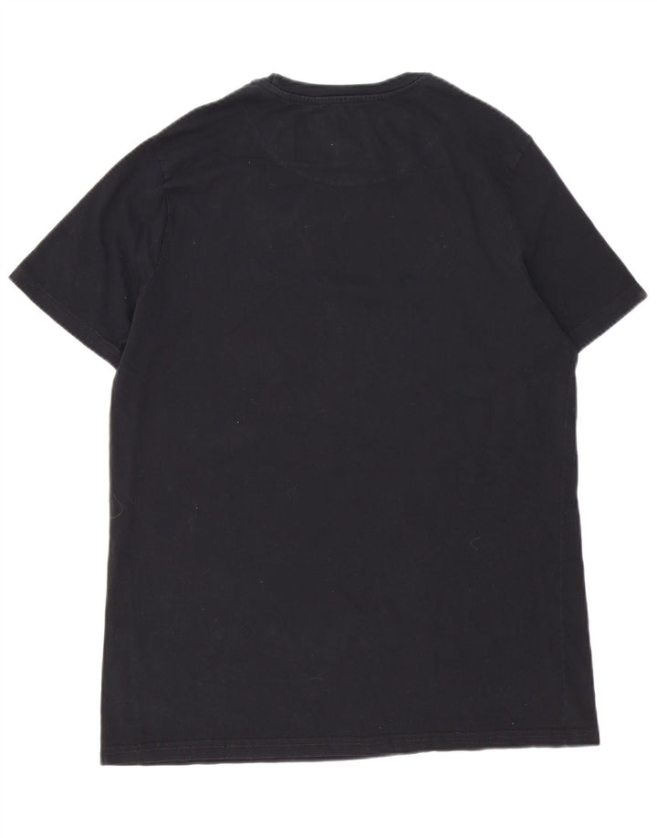 Benetton Herre Peanuts Grafisk T-Shirt Top Stor Sort Bomuld