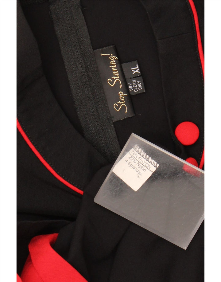 Stop Staring Womens Sheath Dress UK 18 XL Black Rayon