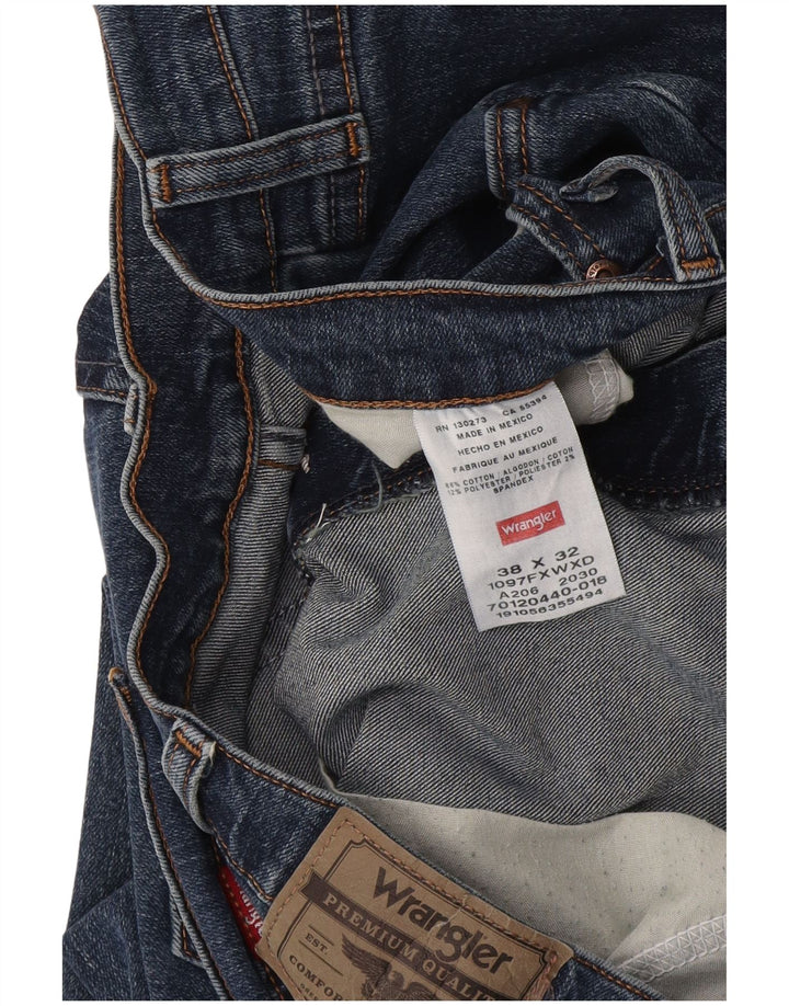 Wrangler Straight Jeans til mænd W38 L32 blå bomuld