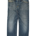 Diesel Herre Straight Jeans W33 L28 Blå Bomuld