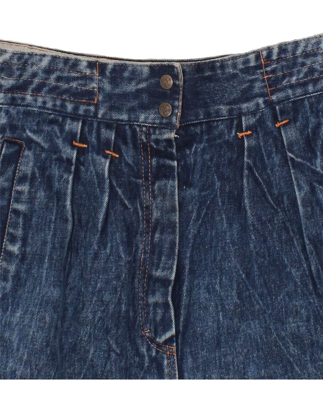 VINTAGE Womens Denim Skirt W30 Medium Blue Vintage Vintage and Second-Hand Vintage from Messina Hembry 