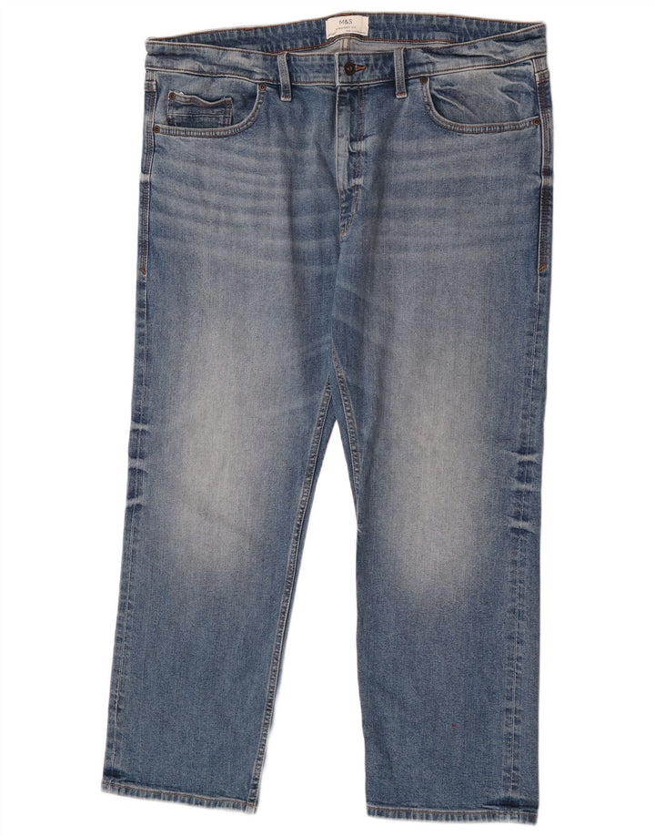 Marks & Spencer Straight Jeans til mænd W40 L29 Blå Bomuld