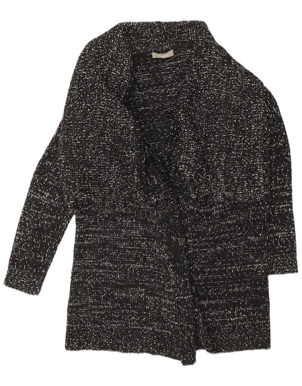 Oasis Womens Oversized Longline Cardigan Sweater UK 14 Medium Black Flecked