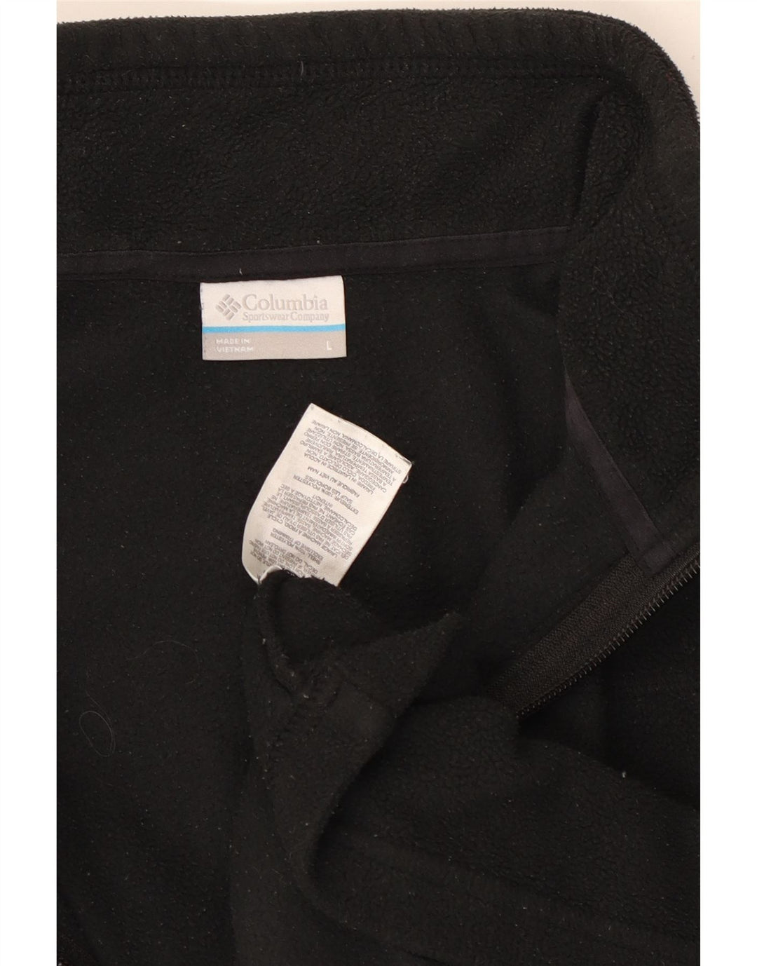 Columbia herre lynlås hals fleece jumper stor sort polyester