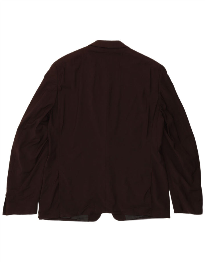 Calvin Klein Herre Regular Fit 2 Button Blazer Jacket UK 44 2XL Burgundy