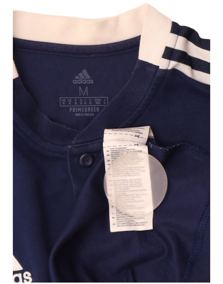 ADIDAS Herre Leeds united football club T-shirt Top Medium Marineblå Bomuld