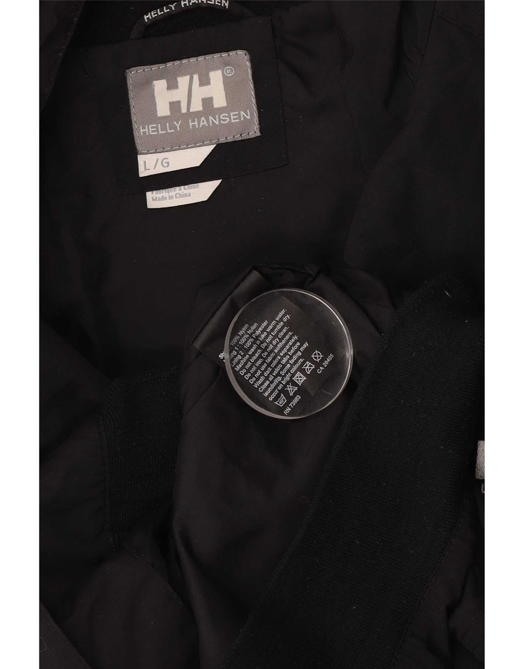 Helly Hansen Herre Bomber Jacket UK 40 Stor Sort Nylon