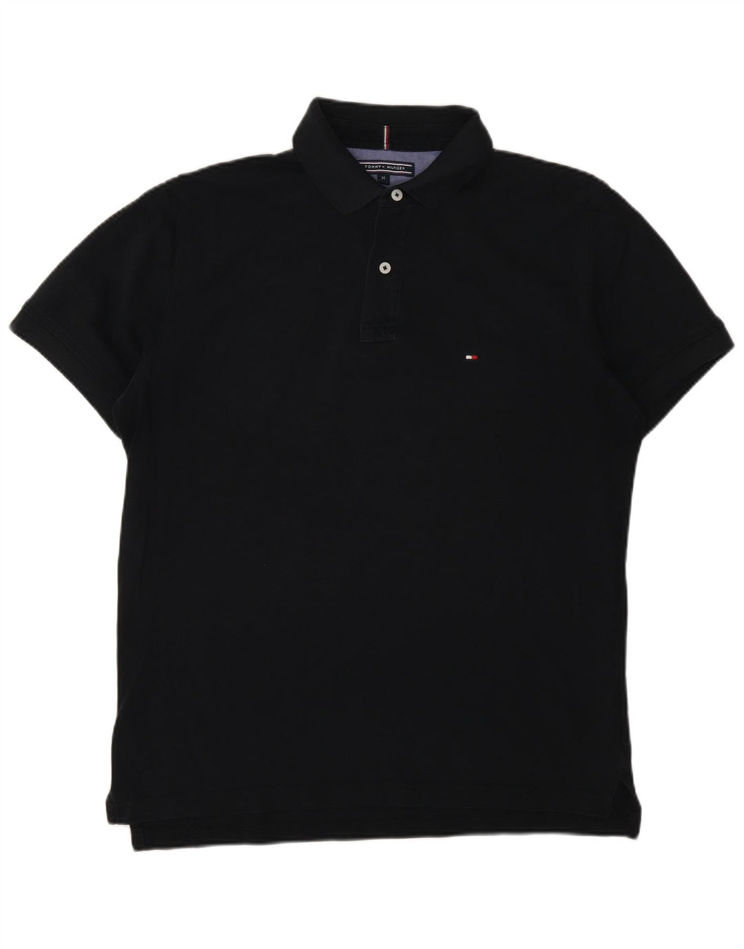 Tommy Hilfiger Herre Regular Fit Polo Shirt Medium Sort Bomuld