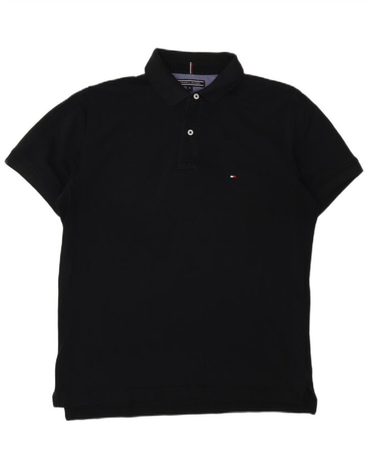 Tommy Hilfiger Herre Regular Fit Polo Shirt Medium Sort Bomuld