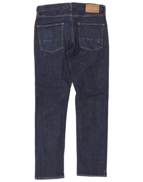 Tommy Hilfiger Herre Denton Straight Jeans W32 L30 Marineblå Bomuld