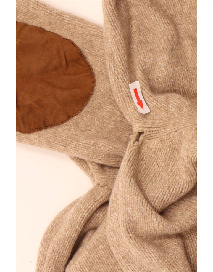 Massimo Dutti Boys Button Neck Jumper Sweater 11-12 år Medium Beige