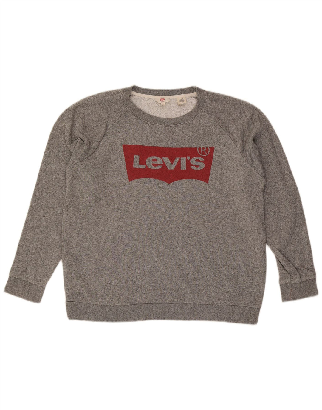 Levi's Herre grafisk sweatshirt jumper mellemgrå flækket bomuld