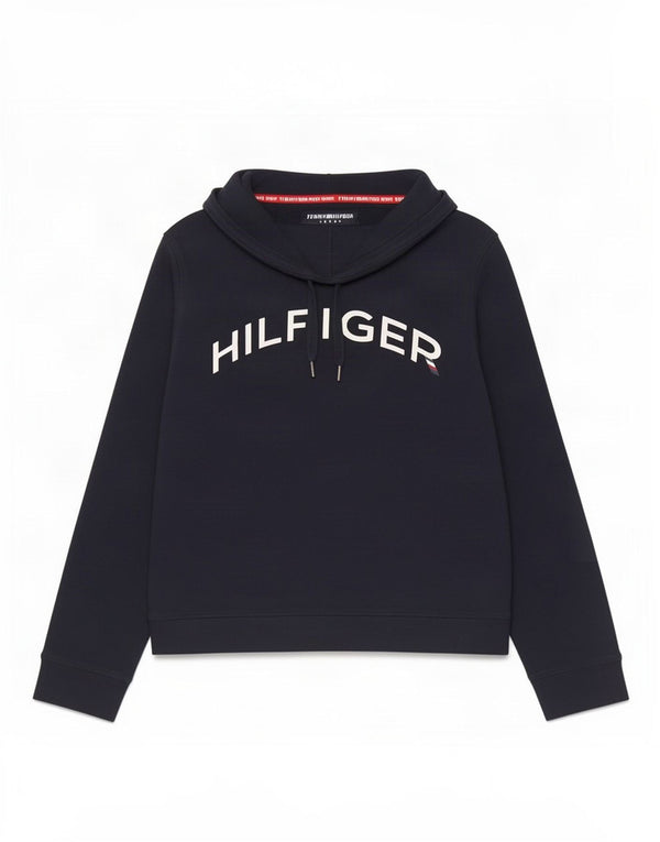 Tommy Hilfiger Womens Graphic Sweatshirt Jumper UK 18 XL Navy Blue Cotton