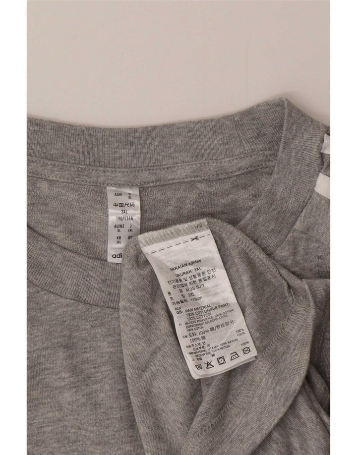 Adidas Herre T-Shirt Top XL Grå Bomuld