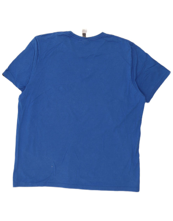 Adidas Herre grafisk T-shirt Top 2XL Blå Bomuld