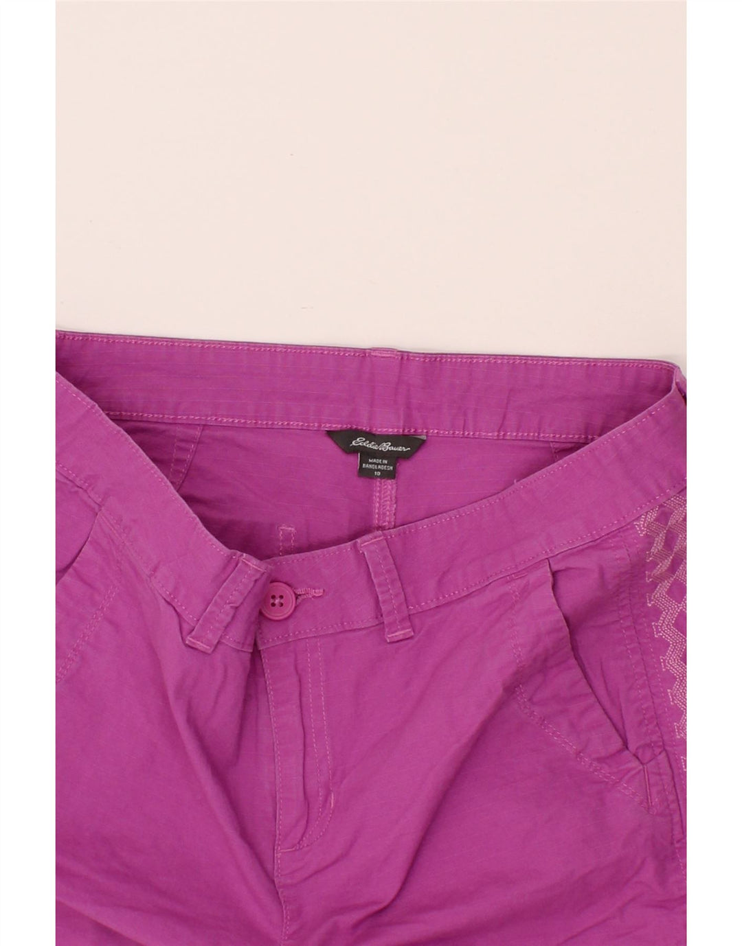 EDDIE BAUER Womens Chino Shorts US 10 Large W34  Pink Cotton Vintage Eddie Bauer and Second-Hand Eddie Bauer from Messina Hembry 