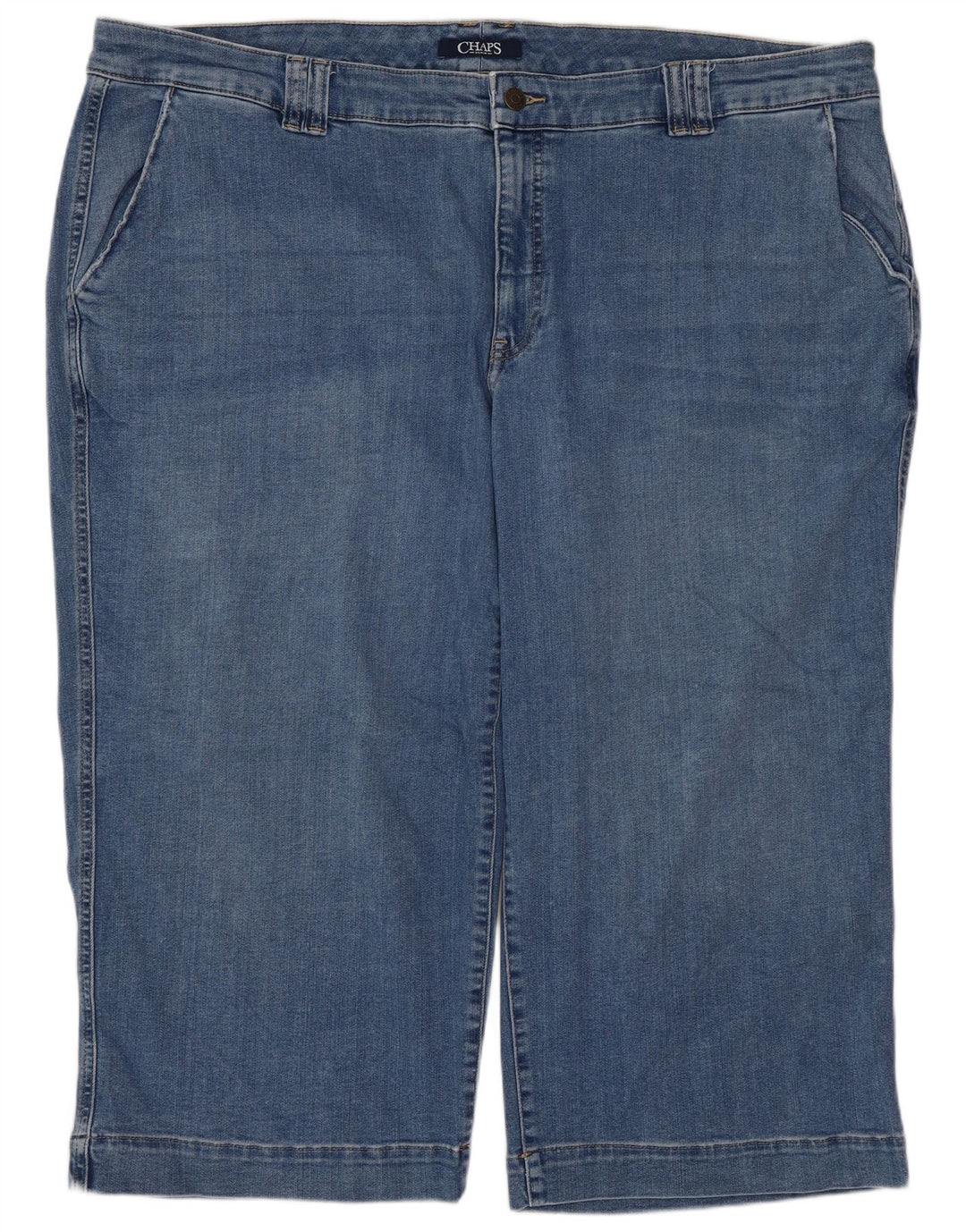 Chaps Dame Capri Jeans US 22 3XL W44 L21 Blå Bomuld