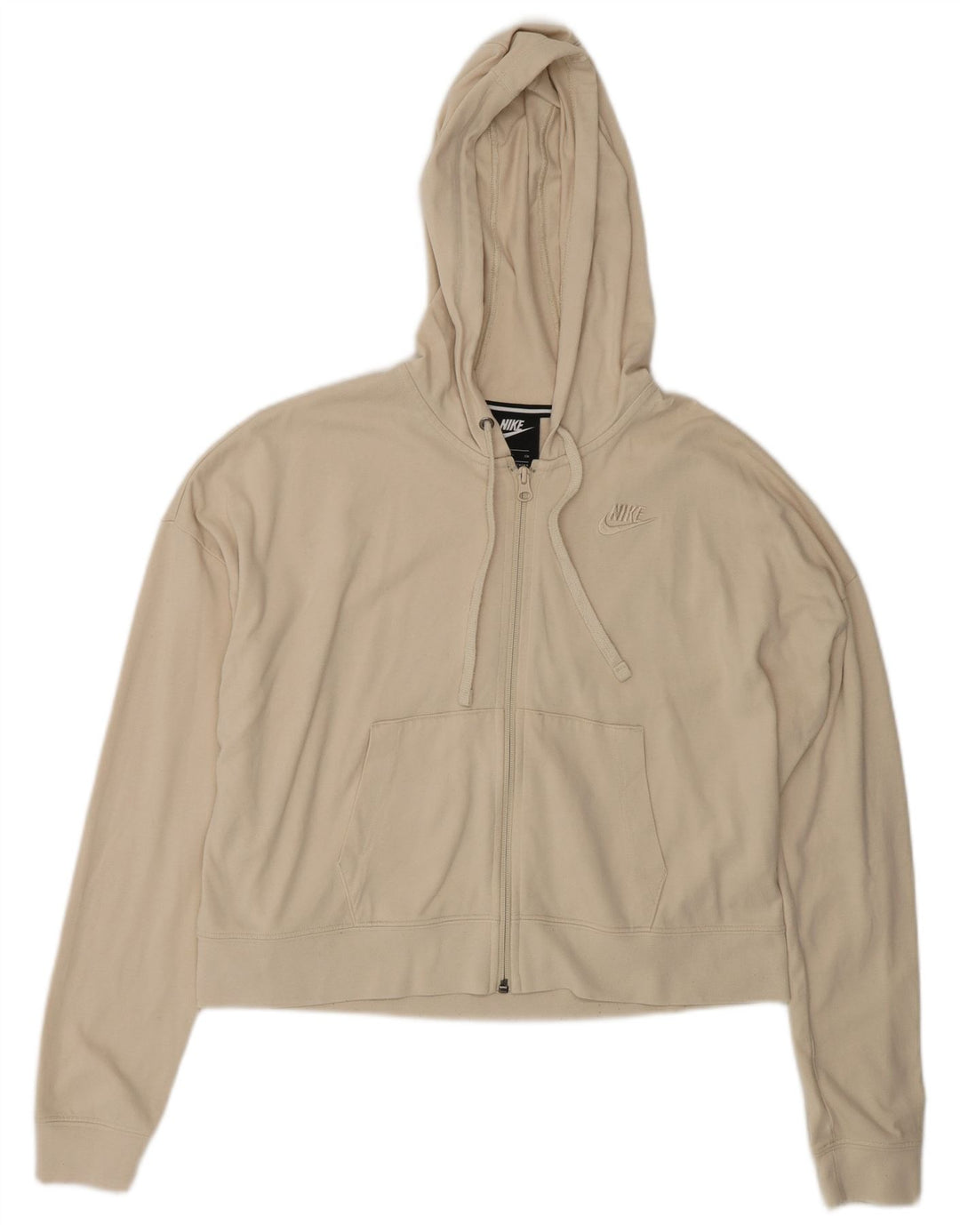 Nike Dame Oversized Hættetrøje Sweater UK 10 Small Beige Polyester