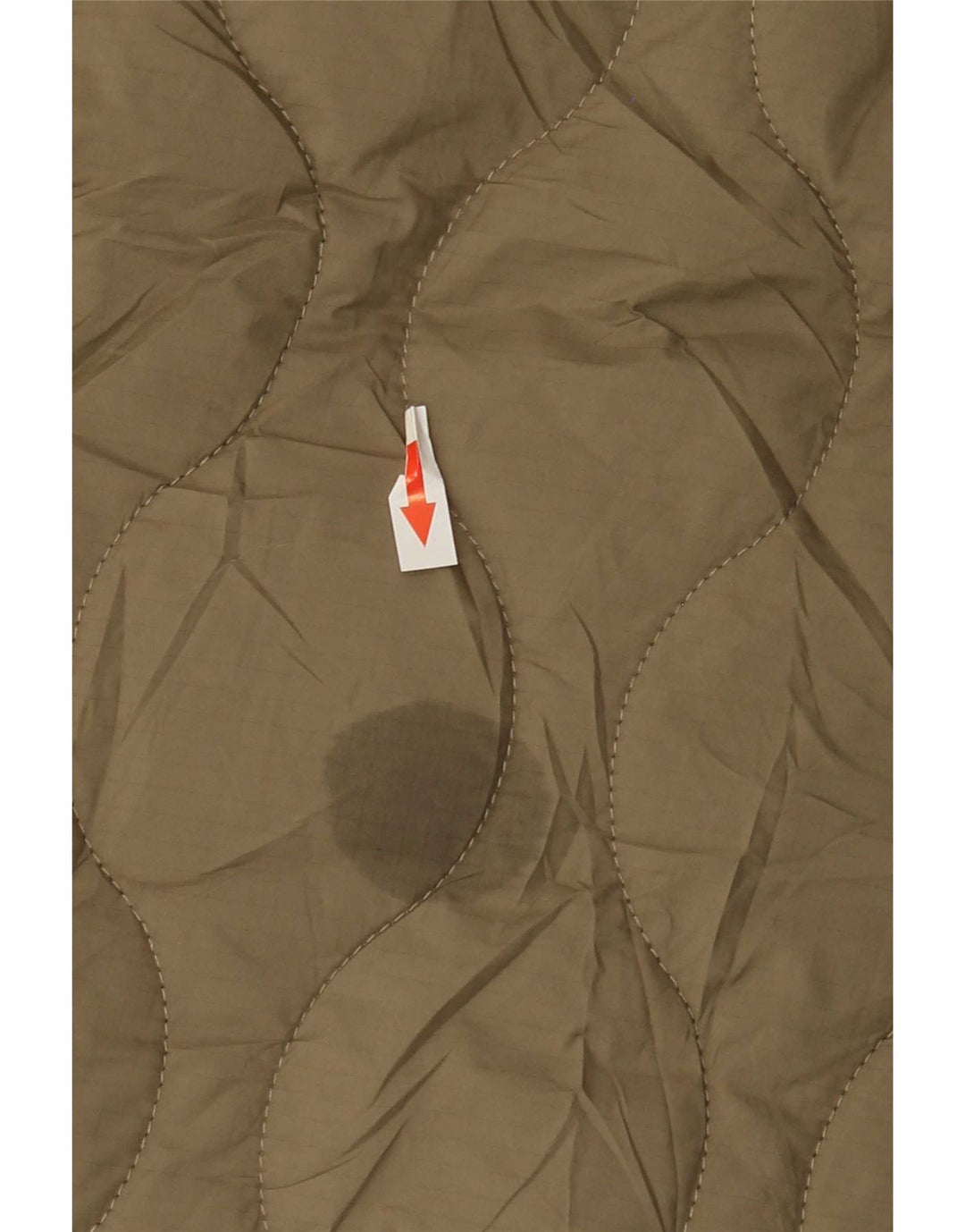 Zara Dame Hætte Oversized Polstret Jakke UK 14 Medium Khaki Polyester