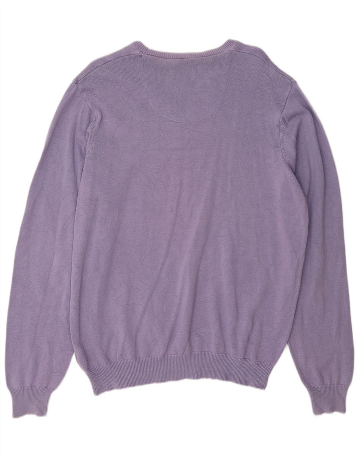 Marks & Spencer Herre Blue Harbor Boat Neck Jumper Sweater Stor Lilla