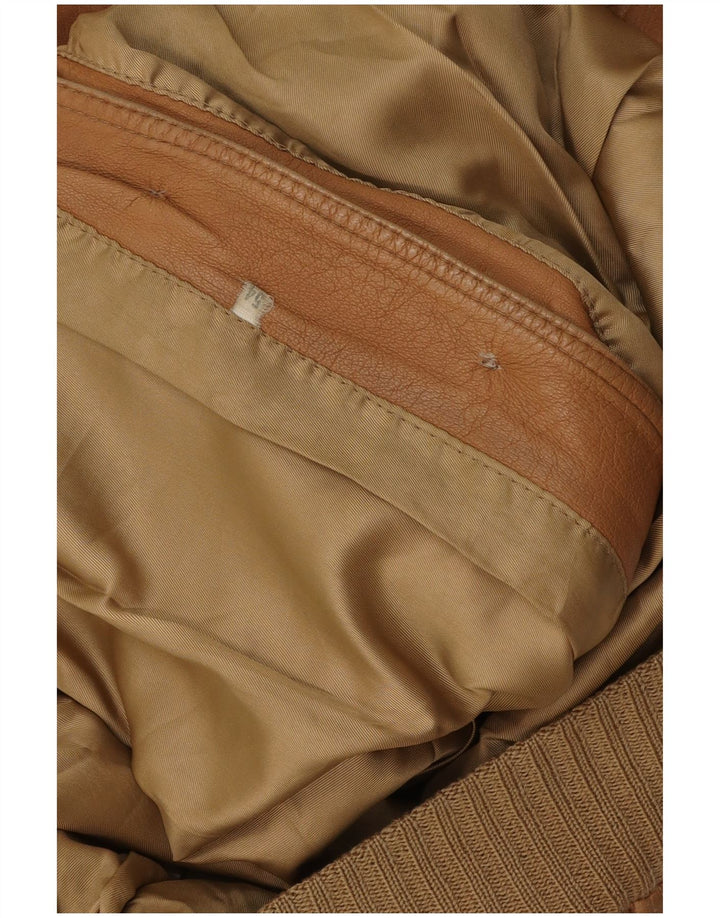 Vintage herre læderjakke IT 54 2XL Brun