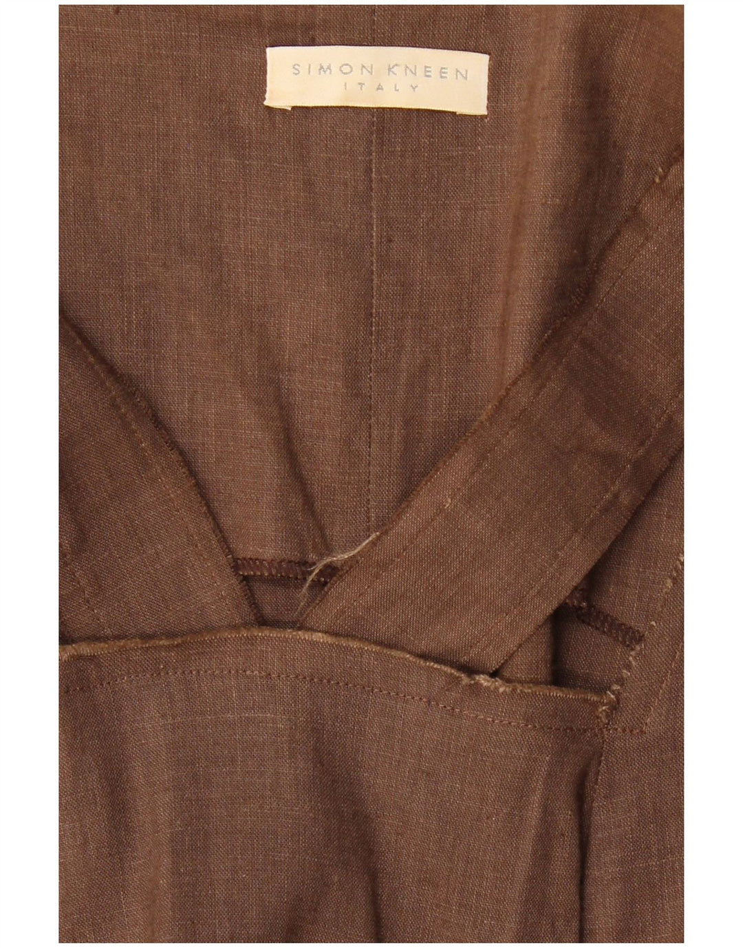 VINTAGE ærmeløs maxikjole til kvinder UK 8 Lille Brun