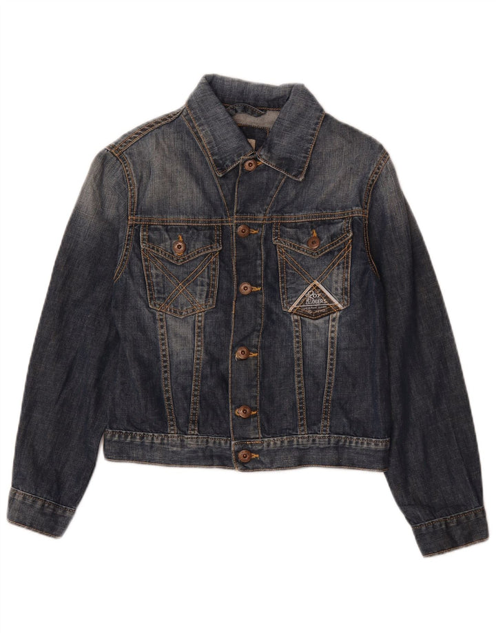 Roy Rogers Dame Crop Denim Jacket UK 8 Small Blue Cotton