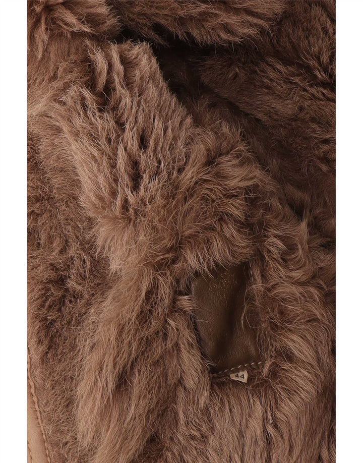 Vintage Dame Shearling Coat IT 44 Medium Beige