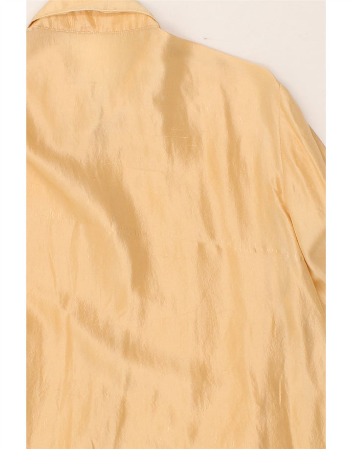 VINTAGE Womens Shirt Blouse UK 14 Medium Yellow Vintage Vintage and Second-Hand Vintage from Messina Hembry 
