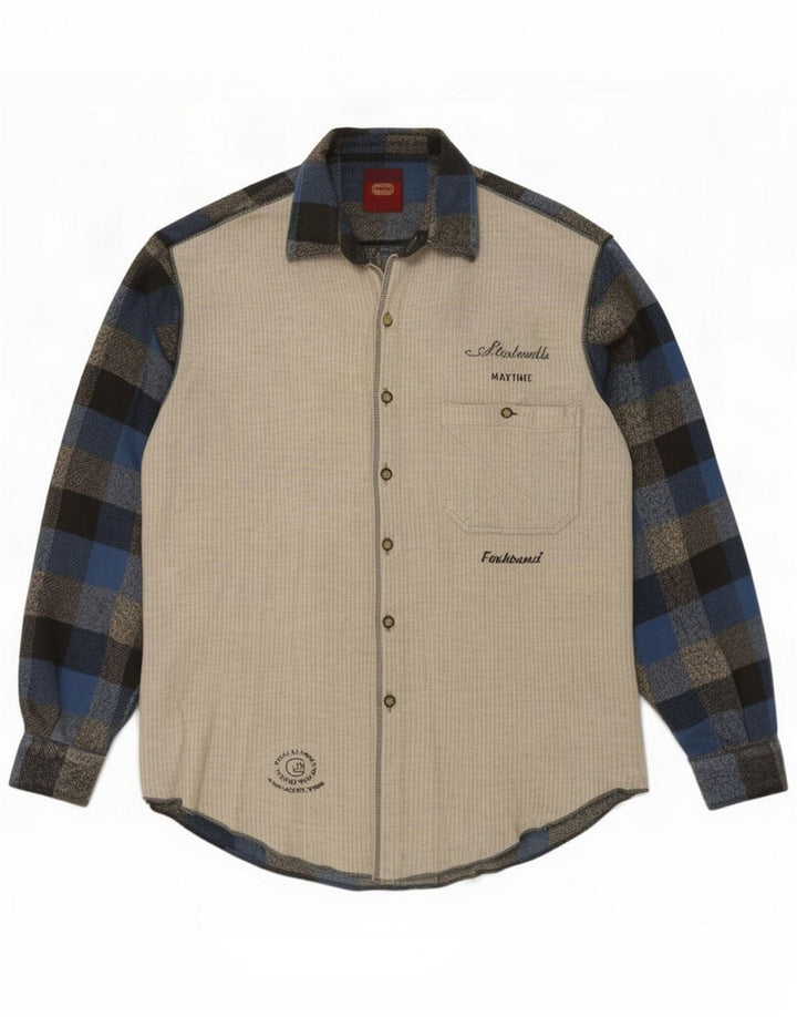 Foxhound Herre Flannel Shirt Large Blue Check