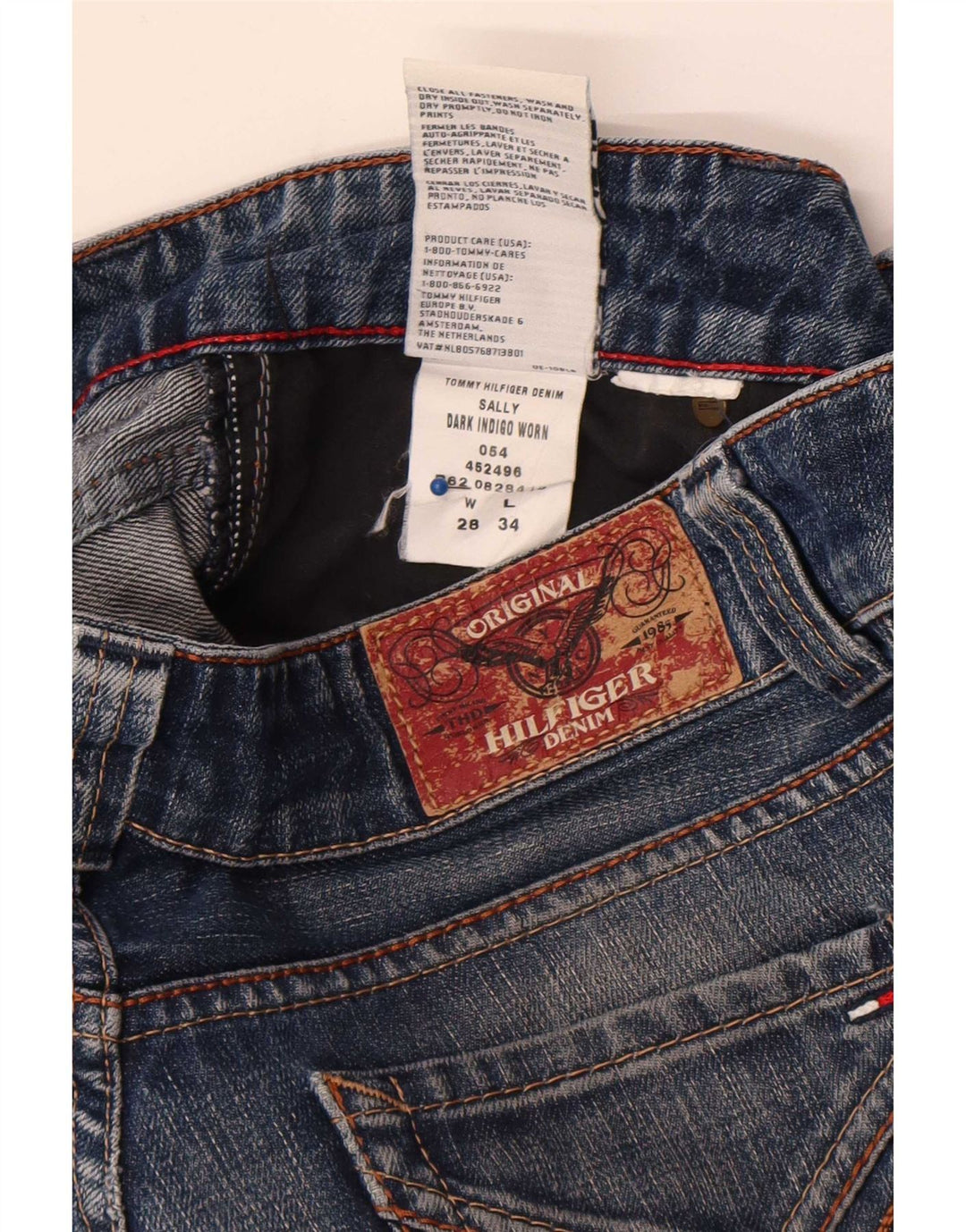 Tommy Hilfiger Dame Bootcut Jeans W28 L34 Blå Bomuld