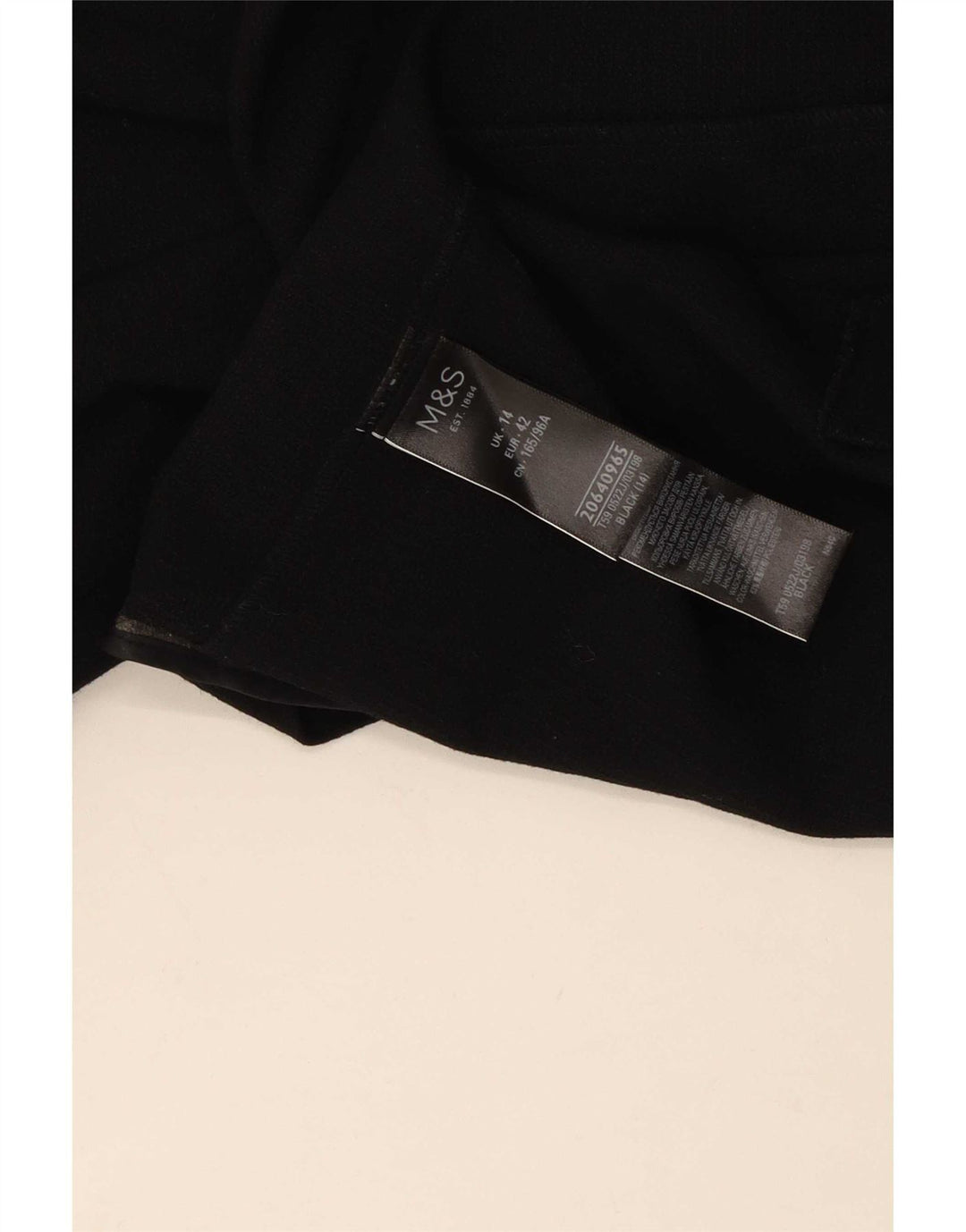 Marks & Spencer Womens Open Blazer Jacket UK 14 Large Black Polyester
