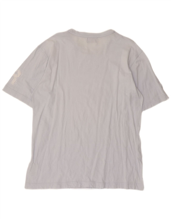 Kappa herre T-shirt top stor blå stribet bomuld