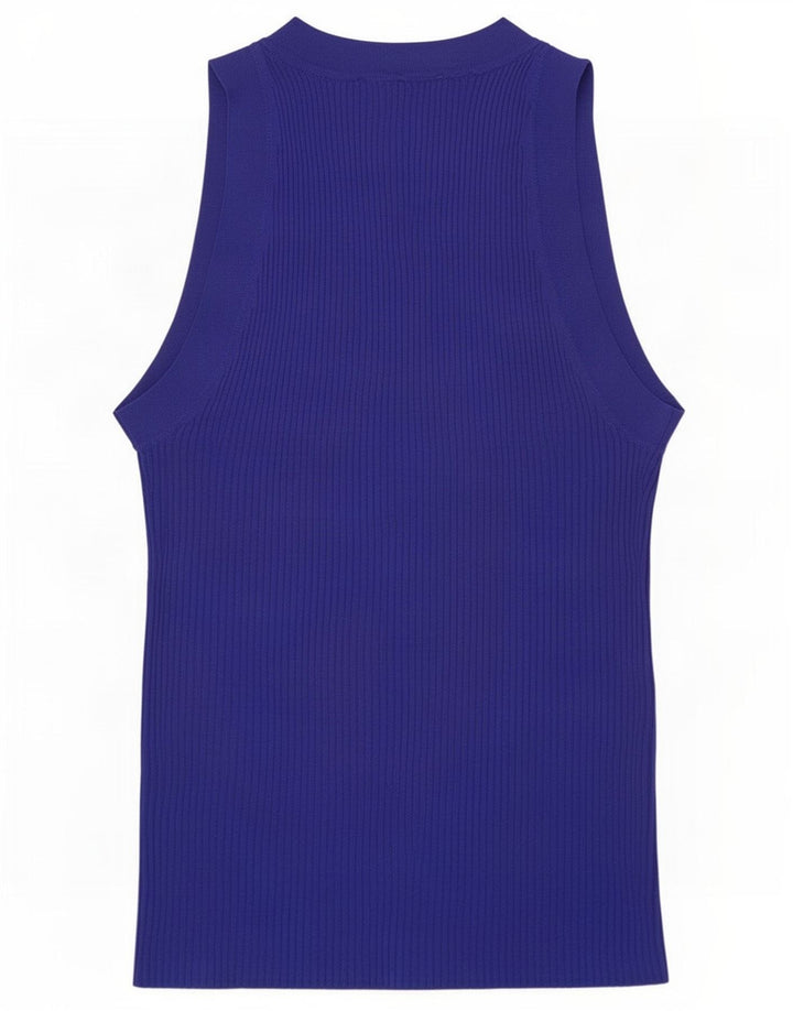 Zara Damevest Top UK 12 Medium Navy Blue