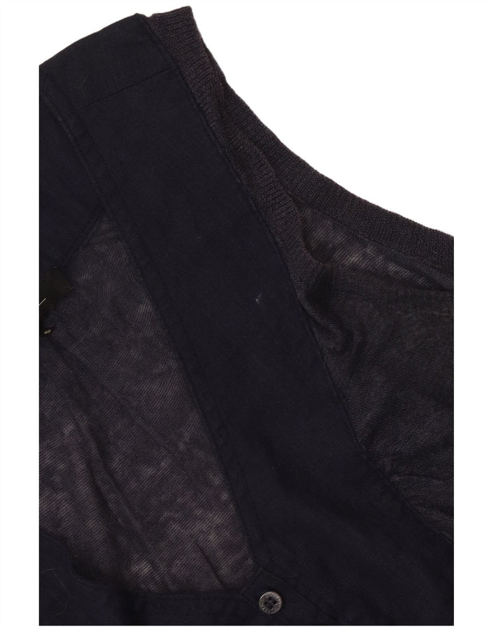 Max Mara Dame Weekend Vest Top UK 8 Small Navy Blue