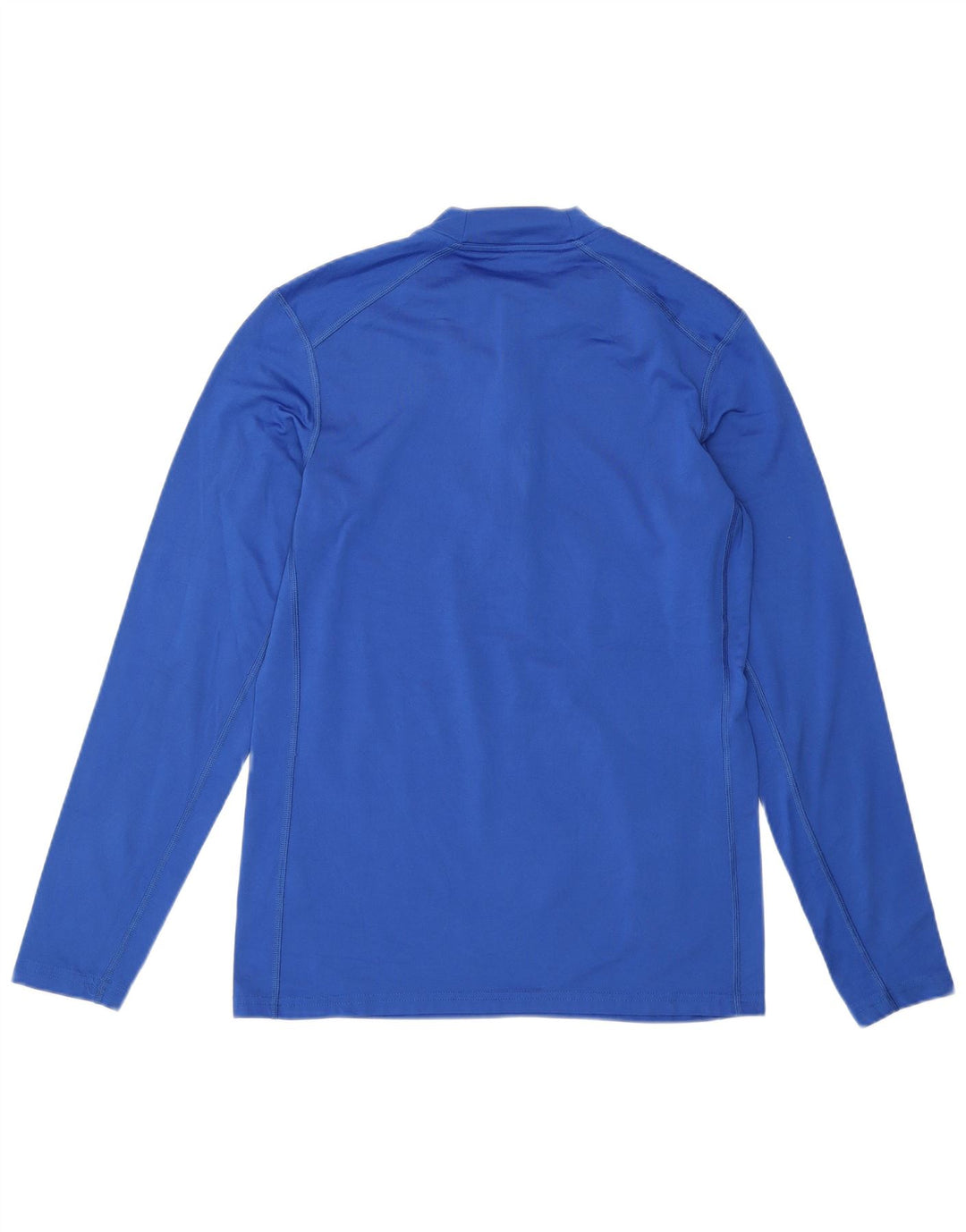 NIKE Mens Dri Fit Zip Neck Pullover Tracksuit Top Medium Blue Polyester