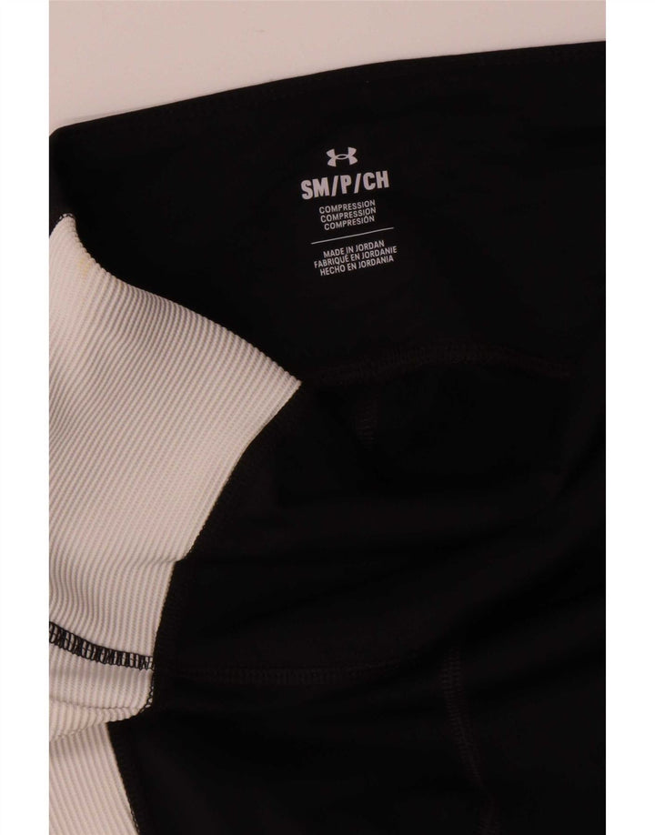 Under Armour Womens Leggings UK 8 Small Black Colourblock Polyester