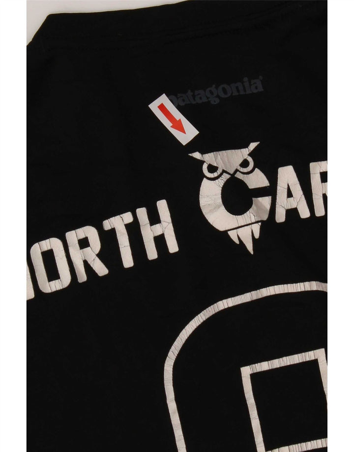 Patagonia Herre North Carolina Grafisk T-Shirt Top Medium Sort Polyester