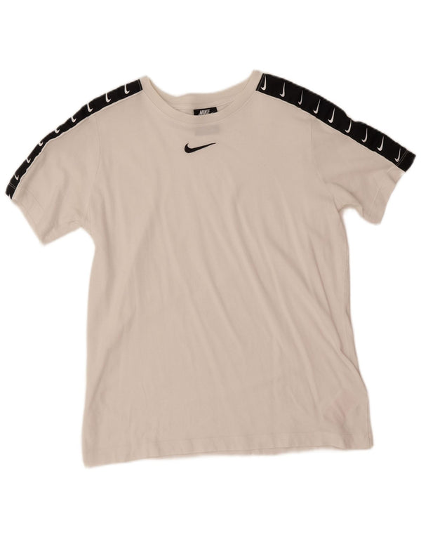 Nike drenge grafisk t-shirt top 13-14 år XL Hvid Colourblock Bomuld